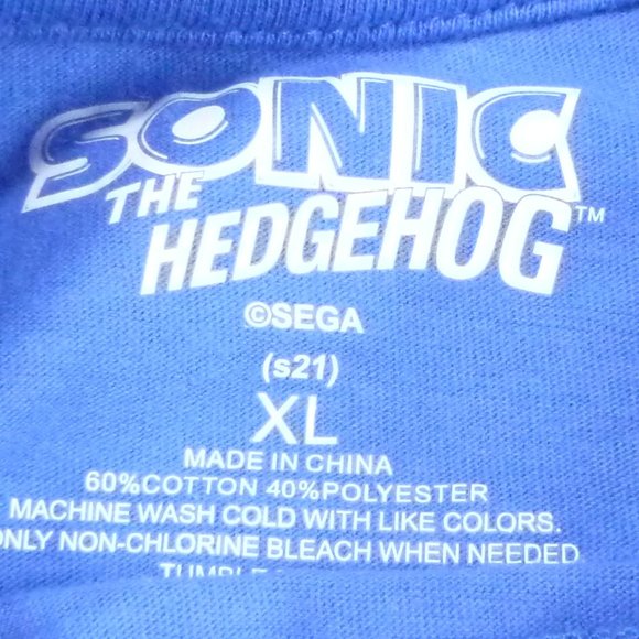 Sonic The Hedgehog Long Sleeve T-Shirt XL NWT - Picture 3 of 6